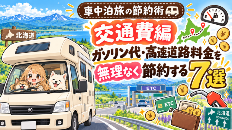 車中泊節約術　交通費編　アイキャッチ画像