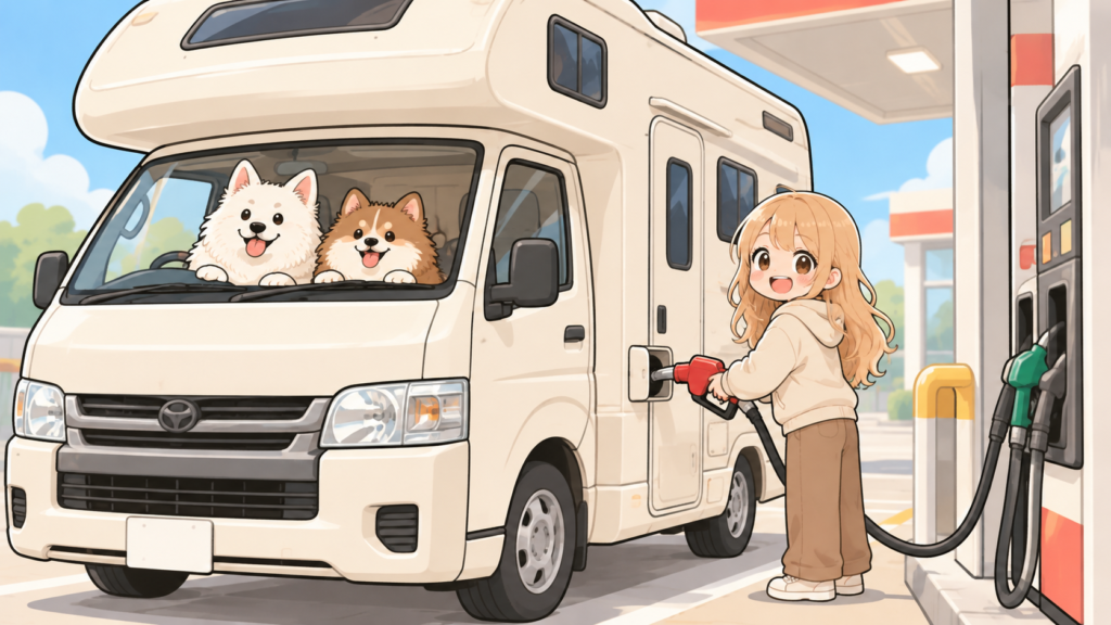 給油する画像
